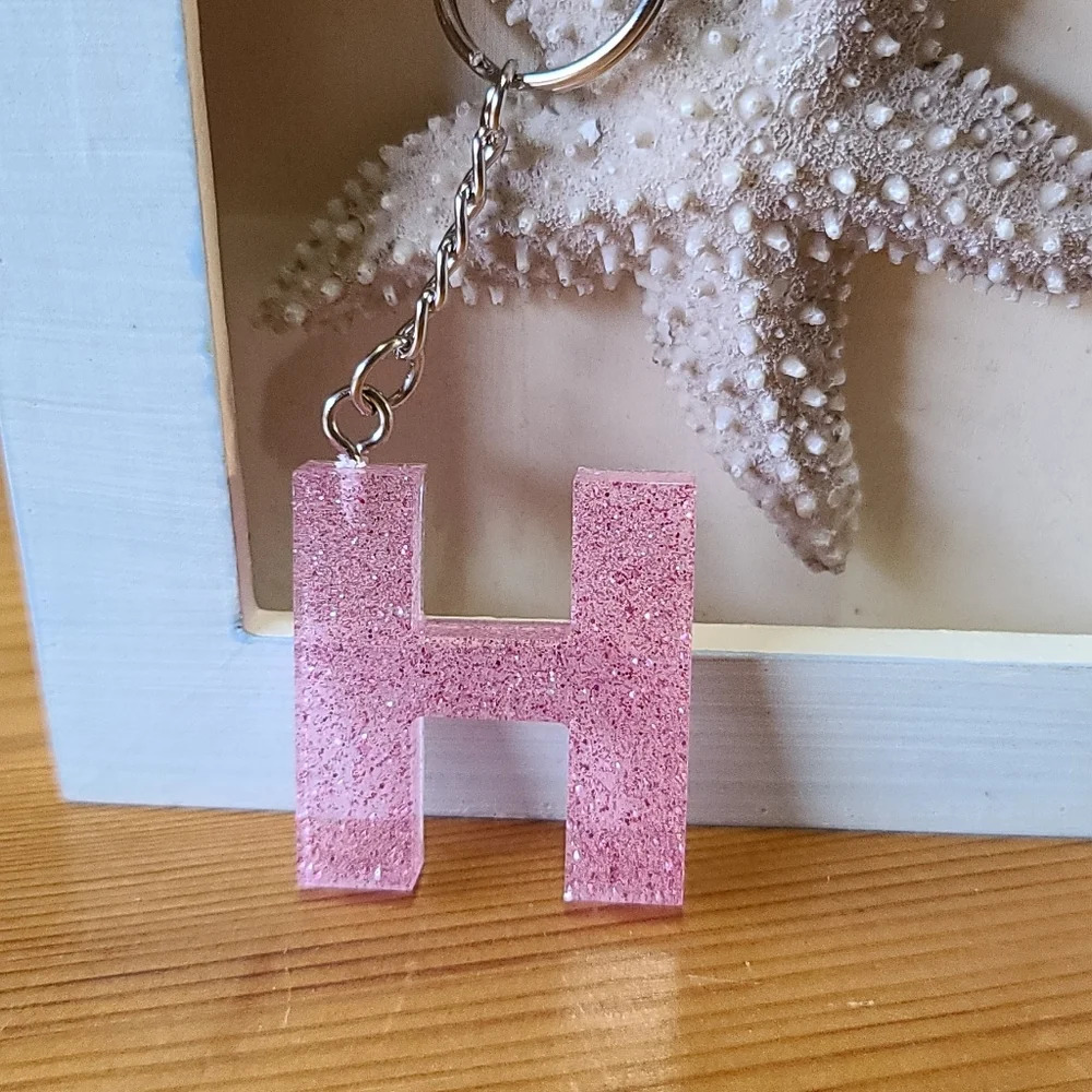 H resin  keychain